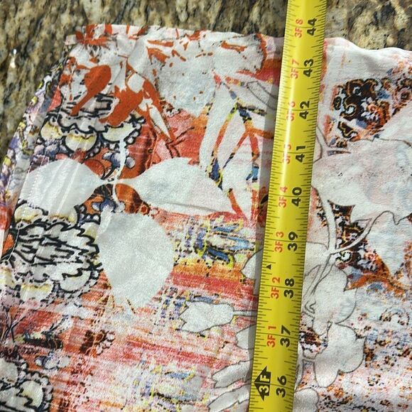 Karyn Seo Carmen Boho Embroidered Printed Silk Blend Dress Size L - Picture 11 of 11